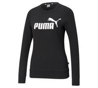 PUMA Damen Sweatshirt - ESS Logo Crew, Rundhals, Langarm, uni Schwarz XS