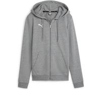 PUMA Damen Sweatshirt teamGOAL Casuals Hooded Ja (658597) S Medium Gray Heather-PUMA White