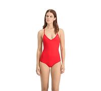 PUMA Damen Badeanzug SWIM WOMEN V-Ausschnitt Crossback Rot L