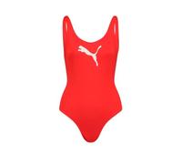 PUMA Damen Swimsuit Badebekleidung, Rot, L EU
