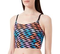 PUMA Damen Swimwear Formstrip Longline Top Bikini, Multi Coloured Black, XS EU