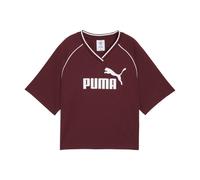 Puma Ess Relaxed Cropped Short Sleeve T-shirt Rot M Frau