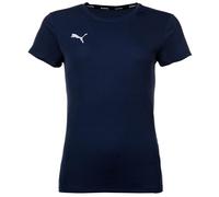 PUMA Damen T-Shirt - Finisher Tee, Funktionsshirt, dryCELL, Rundhals, Kurzarm, Uni Marine L