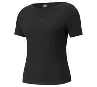 Puma Damen T-Shirt HER Ribbed Slim Tee 531917-01 M Puma Black