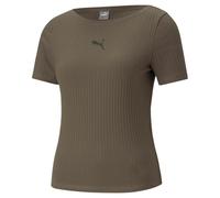 Puma Damen T-Shirt HER Ribbed Slim Tee 531917-44 M Grape Leaf