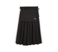 PUMA T7 Midi Faltenrock Damen, Kleidung, Schwarz, L Black