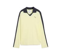 PUMA Damen T7 Relaxed Langarm-Poloshirt, Gold Moon Ah25, Groß