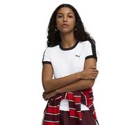 PUMA Damen T7 Slim T-Shirt XS, White