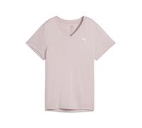 Trainingsshirt PUMA "W TAD ESSENTIAL VNECK TEE", Damen, Gr. XL, rosa (misty pink), Jersey, Obermaterial: 100% Polyester, regular fit normal, V-Ausschnitt, Shirts, mit DryCELL-Technologie, körperbetont