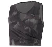 Puma Damen Top Studio Crop Top All Ove Print 522236-01 S Puma Black-Paint Stroke