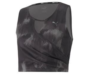 Puma Damen Top Studio Crop Top All Ove Print 522236-01 S Puma Black-Paint Stroke