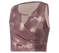 Puma Damen Top Studio Crop Top All Ove Print 522236-47 M Rose Quartz-Paint Stroke