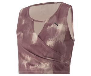 Puma Damen Top Studio Crop Top All Ove Print 522236-47 S Rose Quartz-Paint Stroke