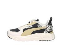 PUMA Damen Trinity Lite Animal Sneakers 40Sand Dune Black Alpine Snow Beige White