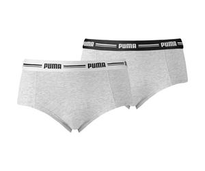 PUMA Damen Unterhose WOMEN MINI SHORT 2P PACK (603033001) XS GREY / GREY