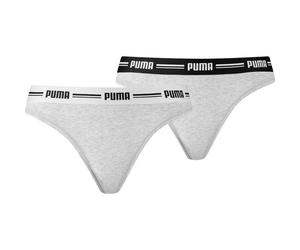 PUMA Damen Unterhose WOMEN STRING 2P PACK (603034001) S GREY / GREY