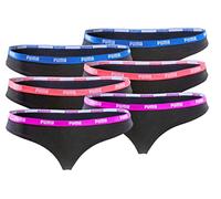 PUMA Damen Unterhosen 6er Pack Slips, Hipster, Mini-Short, String Black Statement Edition