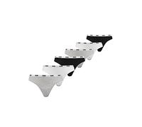 PUMA Damen Unterw?sche Unterhosen 6 String Thong (2x3) im Vorteilspack (White/Grey/Black, M)