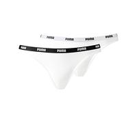 PUMA Damen Unterwäsche Iconic Bikini 2P, White/White, XL, 573008001
