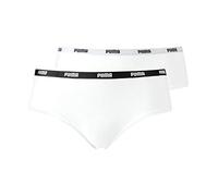PUMA Damen Iconic Hipster 2P Unterwäsche, White, M
