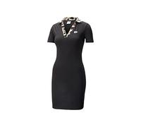 Puma Damen V-Halsband Kleid Schwarz