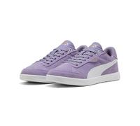 Sneaker PUMA "VIKKY STAR SD", Damen, Gr. 38,5, lila luster, puma weiß, Leder, colorblocking, Schuhe Sneaker, aus Leder, mit Schnürung, Innenmaterial aus Textil (81614015-38,5) lila luster, puma weiß
