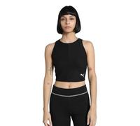 PUMA Damen Wardrobe ESS Geripptes Crop-Top M, Black