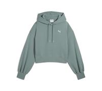 PUMA Damen Wardrobe ESS Kurzer Relaxed Fit Hoodie M, Green Moon