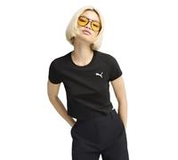 PUMA WARDROBE ESS Kurzes figurbetontes T-Shirt Damen, Kleidung, Schwarz, S Black