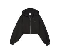 PUMA Damen Wardrobe Essentials Sports Legacy Cropped Kapuzenjacke M, Black