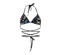 PUMA Damen Wrap Triangle Bikini Top, Black Combo, L EU