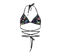 PUMA Damen Wrap Triangle Bikini Top, Black Combo, XL EU