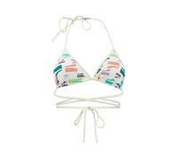 PUMA Damen Wrap Triangle Bikini Top, White Combo, L EU