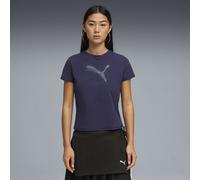 PUMA Dare To Half Zip Graphic T-Shirt Damen, Kleidung, Lila, XL Purple