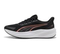 Trainingsschuh PUMA "Dasher Lite SLIPTECH™ Laufschuhe Erwachsene", Gr. 42.5, schwarz rose gold weiß metallic, Obermaterial: Textil, Synthetik; Futter: Textil; Innensohle: Textil; Laufsohle: Gummi, Sch