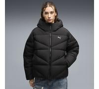 Daunenjacke PUMA "Daunen-Pufferjacke mit Kapuze Damen", Damen, Gr. L, schwarz, Obermaterial: 100% Polyester. Futter: 100% Polyester. Füllung: 10% Federn, 90% Entendaunen. Kapuzenfüllung: 100% Polyeste