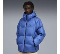 Daunenjacke PUMA "Daunen-Pufferjacke mit Kapuze Herren", Herren, Gr. L, mountain blau, Obermaterial: 100% Polyester; Futter: 100% Polyester; Füllung: 10% Federn, 90% Entendaunen; Kapuzenfüllung: 100%