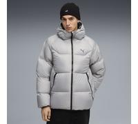 PUMA Daunen-Pufferjacke mit Kapuze Herren, Kleidung, Grau Echo, XL Gray