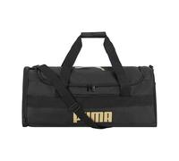 PUMA Demand Duffel Bag, Schwarz/Gold, 24 x 13 x 12 pulgadas, Angeltasche aus Segeltuch