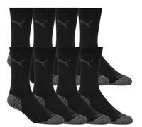Puma DRYCELL Herren Crew Socken 8 Paar Schwarz Passend Schuhgrößen 39-47