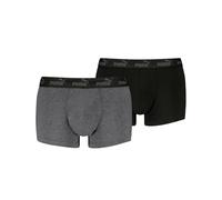 Puma Herren Boxershorts Trunks Basic Elements – Baumwolle mit Elasthan – 4er Pack M Grau/Schwarz