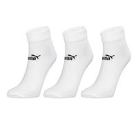 Puma ELEMENTS UNISEX PLAIN QUARTER 3P Unisex Socken, weiß, größe 43-46 43/46