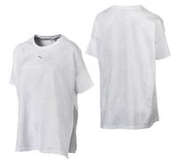Puma en pointe Womens Wide Crew Hals aktives T-Shirt Top White 575090 02 Y26a EU 42 / UK 8