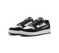 PUMA Erwachsene Court Classic Sneakers aus Wildleder 40.5, White Black Gold