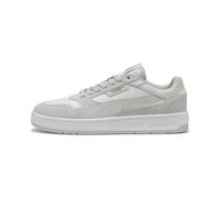 PUMA Erwachsene Court Classic Sneakers aus Wildleder 41 White Glacial Gray Gold