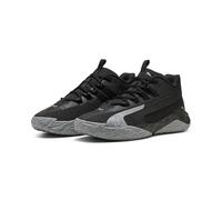 Basketballschuh PUMA "Dagger 2 Mid Basketballschuhe Erwachsene", Gr. 45, schwarz cool mid gray, Obermaterial: Synthetik, Textil; Futter: Textil; Innensohle: Textil; Laufsohle: Gummi, Synthetik, Schuhe