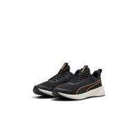 Laufschuh PUMA "FLYER LITE 4", Damen, Gr. 40,5, puma schwarz, matte gold, vapor gray, Textil, Schuhe Laufschuh (36103336-40,5) puma schwarz, matte gold, vapor gray