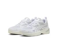 Sneaker PUMA "Milenio Tech 2000 Sneakers Erwachsene", Herren, Gr. 40.5, weiß cool light gray silber metallic, Obermaterial: Textil, Synthetik; Futter: Textil; Innensohle: Textil; Laufsohle: Gummi, Sch