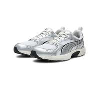 PUMA Erwachsene Milenio Tech Light Sneakers 46, White Silver Feather Gray Metallic