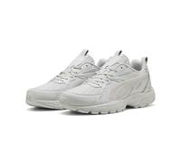 Sneaker PUMA "Milenio Tech Leather Sneakers Erwachsene", Gr. 39, grau (feather gray weiß), Obermaterial: Textil, Kuhleder, Synthetik; Futter: Textil; Innensohle: Textil; Laufsohle: Gummi, Schuhe (1048